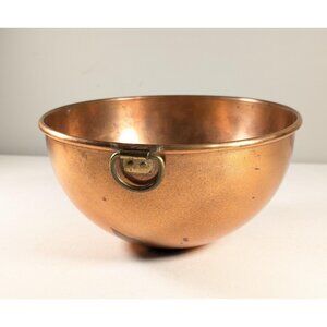 Vintage 8" copper mixing bowl, round bottom copper bowl vintage home decor,